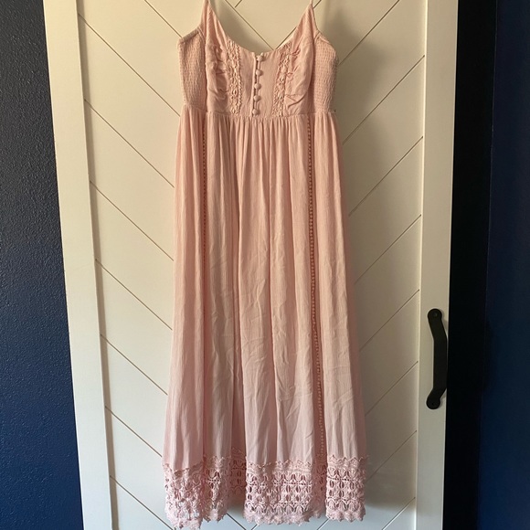 Crochet Detail Maxi Maternity Dress - Picture 2 of 3